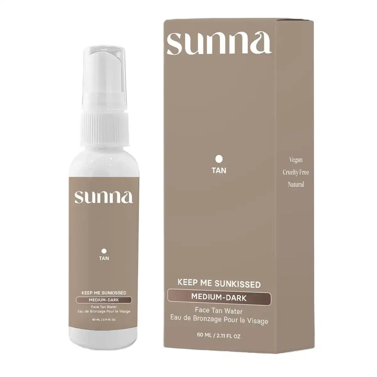 Eau auto-bronzante pour le visage - Claire à Médium