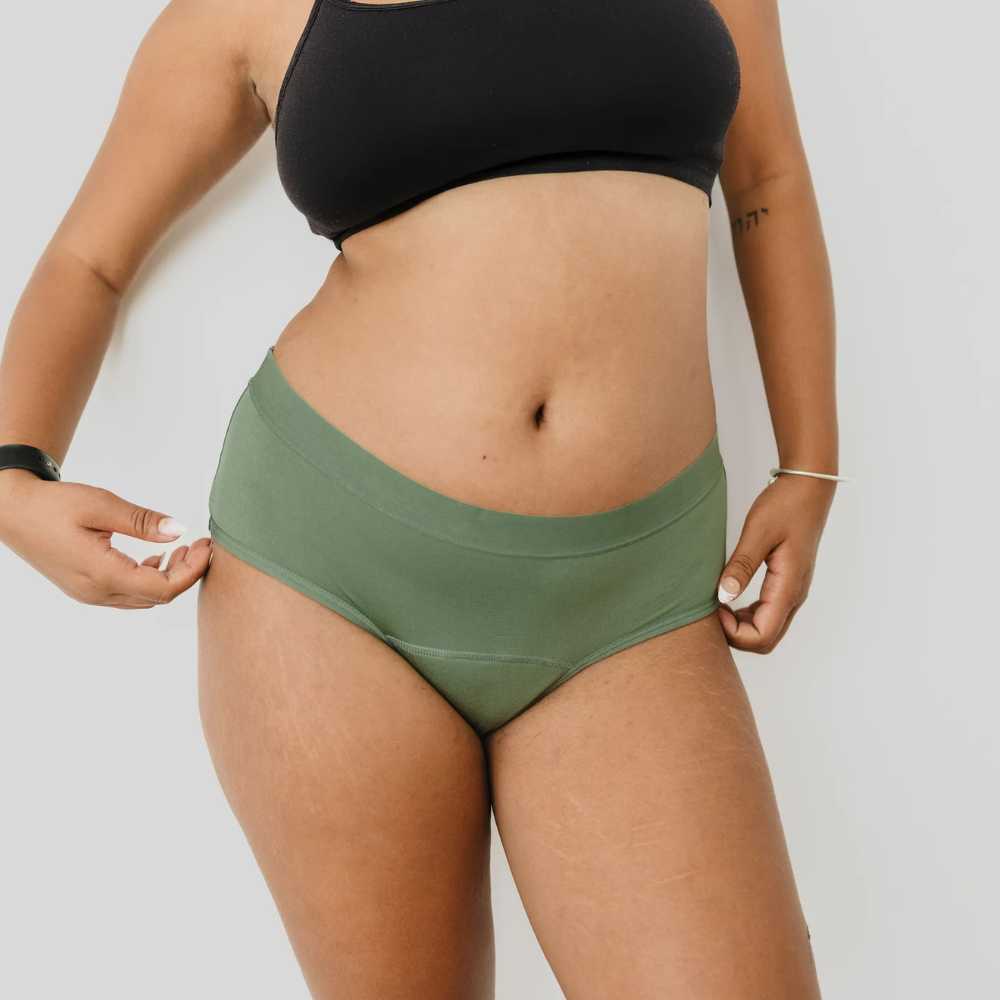 Culotte menstruelle - Bikini Bambou Noir