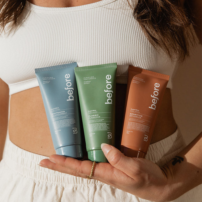 Purifying natural toothpaste with fluoride