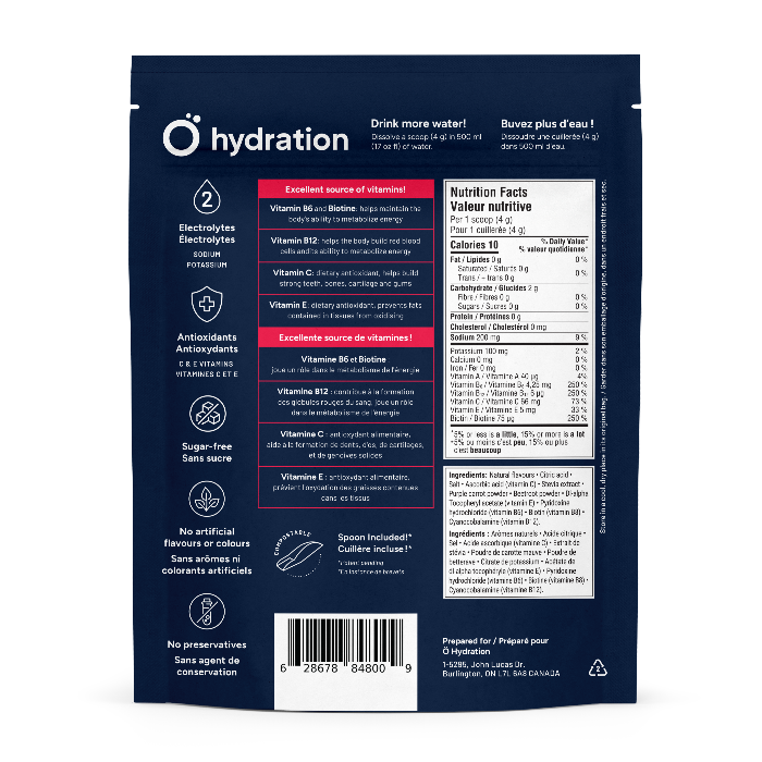 Hydration-enhancing vitamin blend - Berries and strawberries