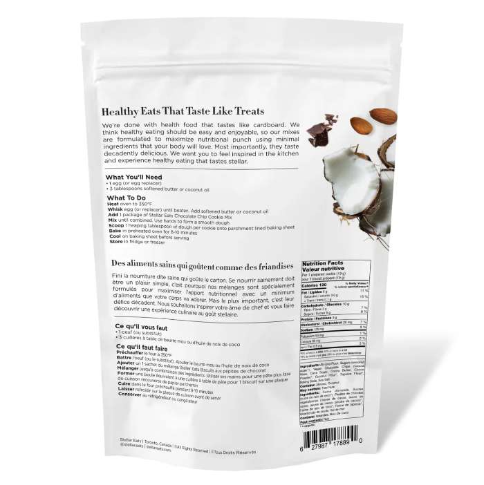 Mélange à biscuits aux pépites de chocolat - Sans gluten et végane