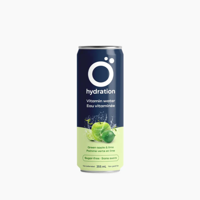 Eau vitaminée avec électrolytes & antioxydants - Pomme verte & Lime ohydration canette
