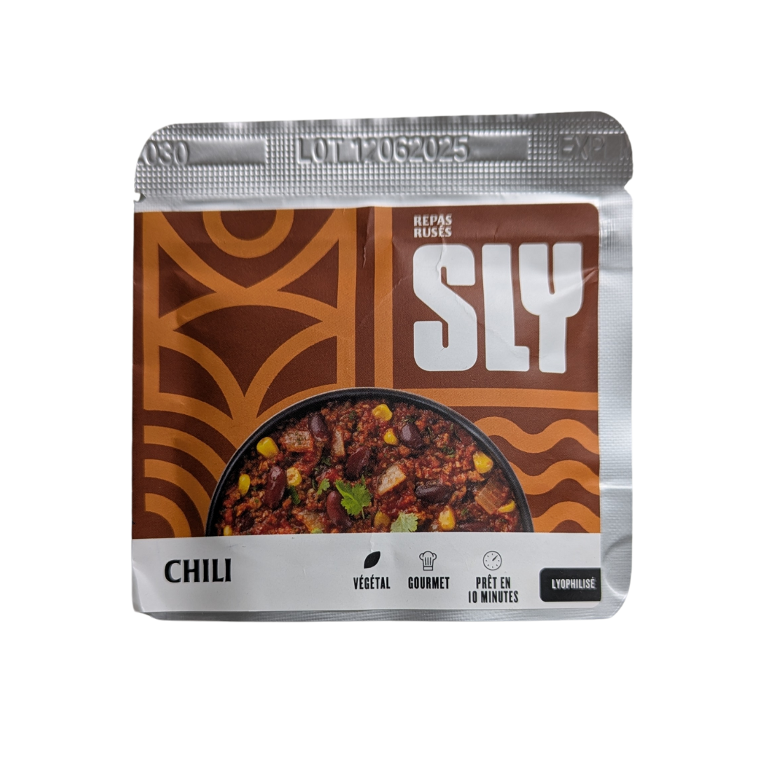 * Un seul échantillon par commande * Repas lyophilisé végan - Chili