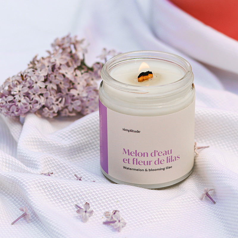 Soy & Coconut Wax Candle - Melon & Lilac (Spring collection)