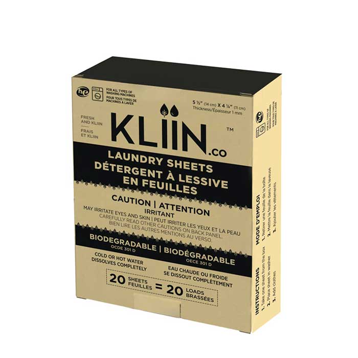 *Un seul échantillon par commande* Lot de 2 feuilles de détergent à lessive biodégradable