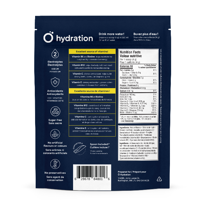 Hydration-enhancing vitamin blend - Lemonade