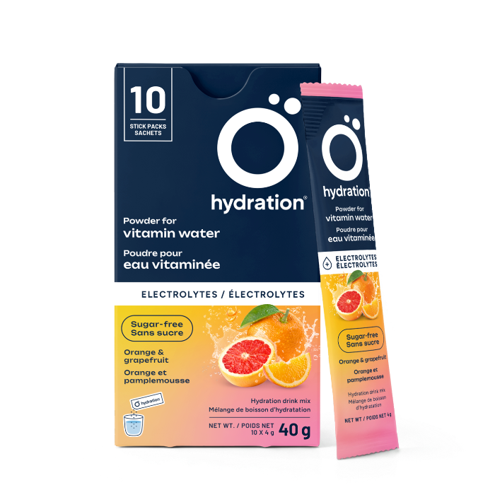 Booster d'hydratation pour une superhydratation avec électrolytes (10 sachets individuels) - Orange & pamplemousse
