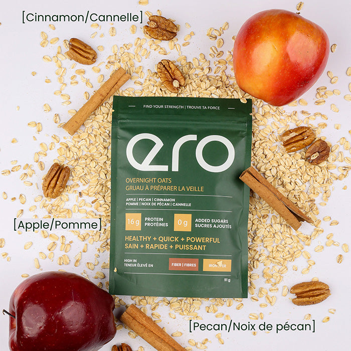 Gruau à Préparer la Veille - Pomme, Noix de pécan et Cannelle