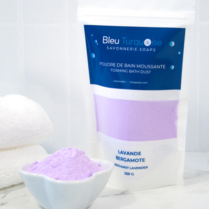 Poudre de bain moussante