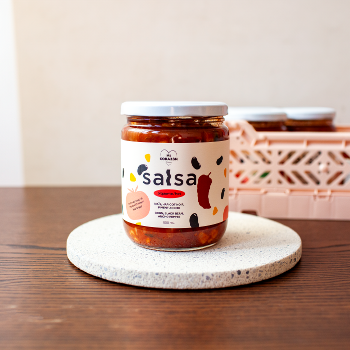 Salsa maïs, haricot noir, piment ancho forte