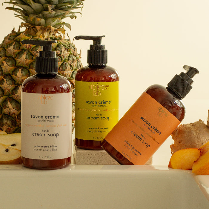 Savon et crème à mains 2 en 1 au savon noir à la caméline