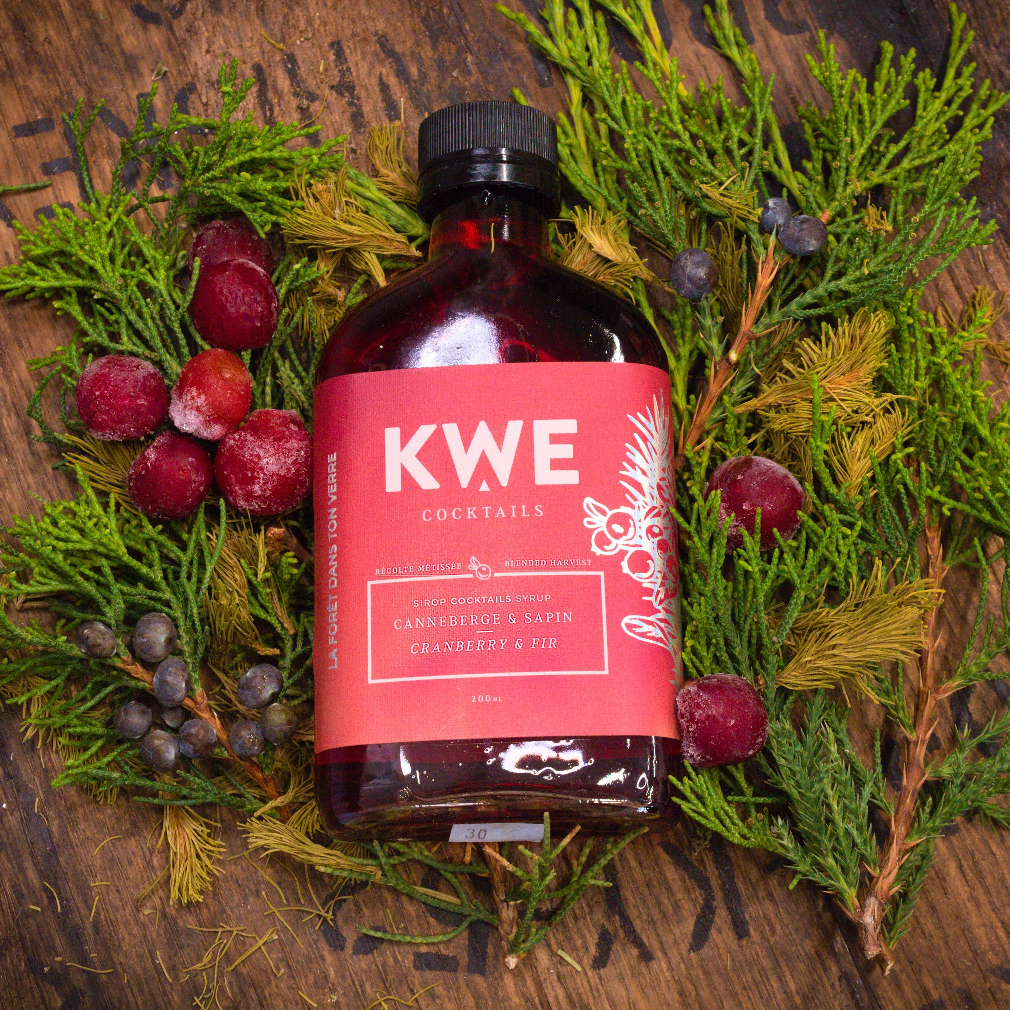 Cranberry and fir syrup