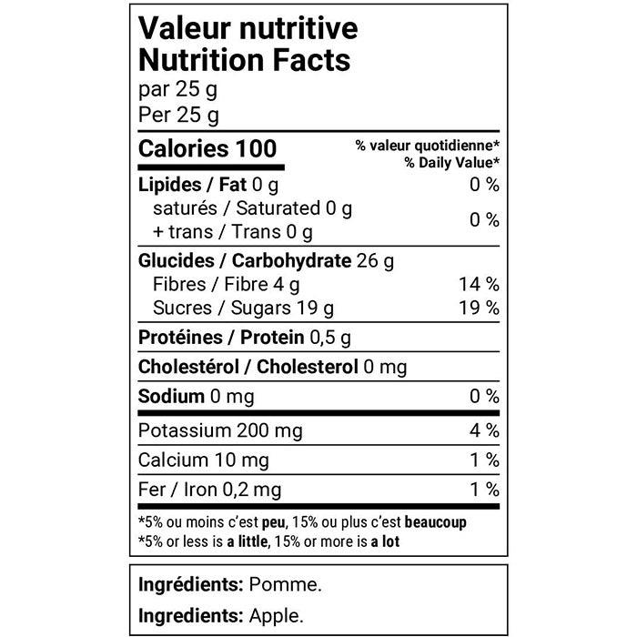 Freeze-dried fruit - Quebec apples