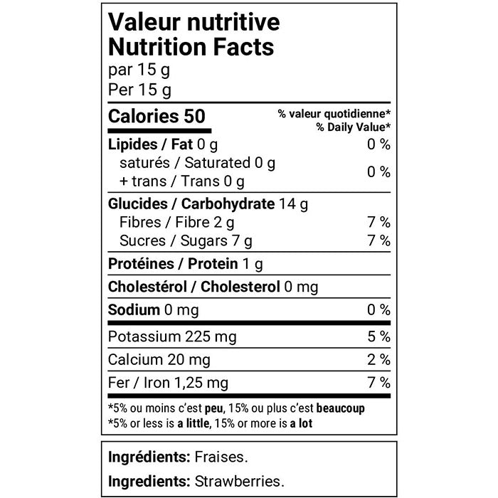 Freeze-dried fruit - Whole Quebec strawberries