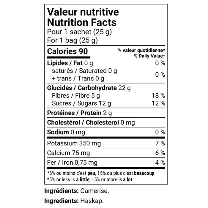 Freeze-dried fruit - Camerises du Québec