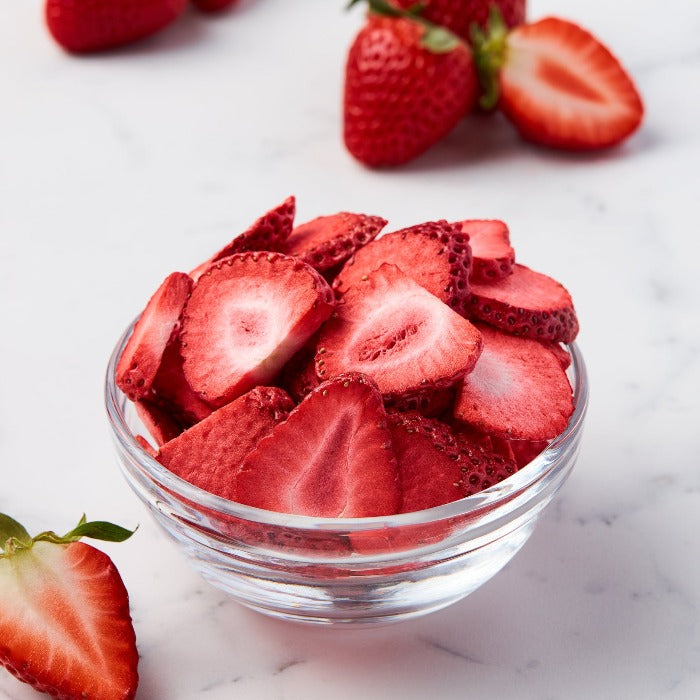 Fruits lyophilisés - Fraises tranchées du Québec