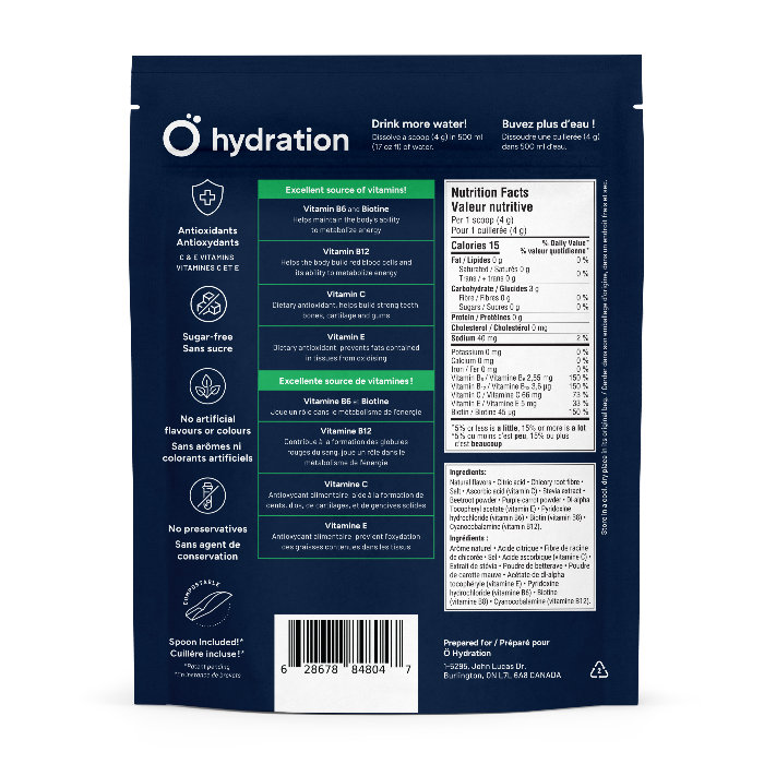 Booster d'hydratation pour l'immunité avec des vitamines et des antioxydants - Melon d'eau framboise