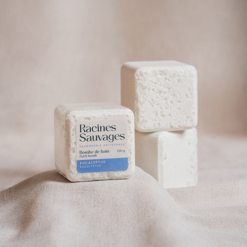 Bath bombs scented with essential oils - Eucalyptus