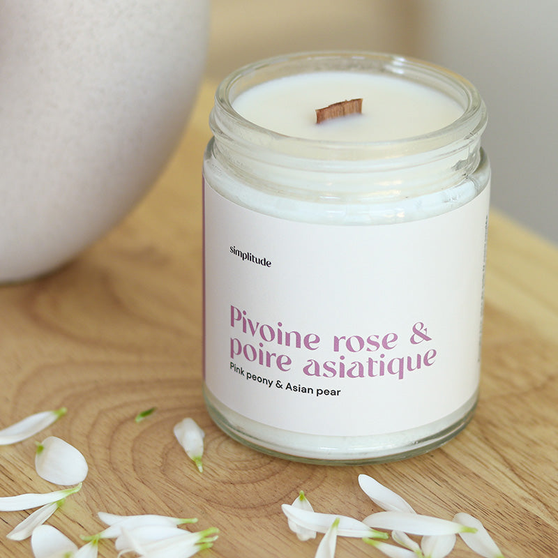 Soy & Coconut Wax Candle - Peony & Pear (Spring collection)