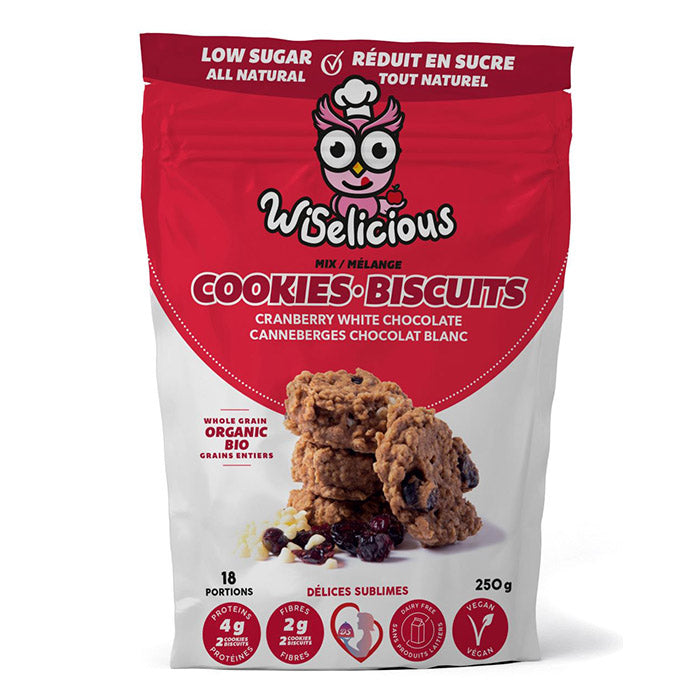 Mélange de Biscuits Canneberges et Chocolat Blanc WiseLicious