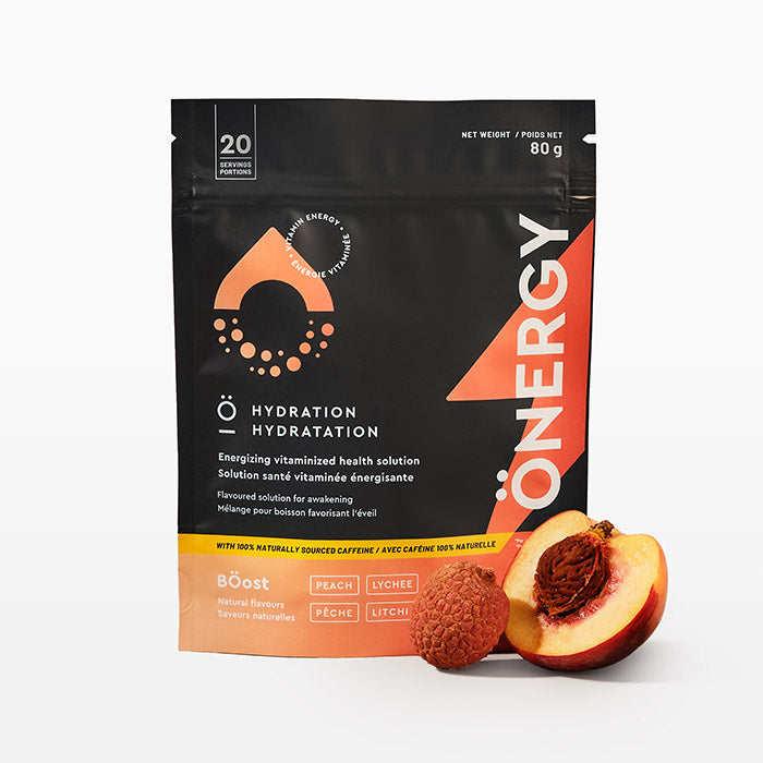 Mélange caféiné favorisant l'hydratation - Pêche litchi