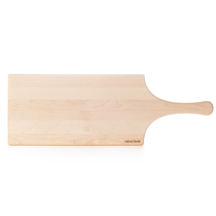 Wooden serving board with handle