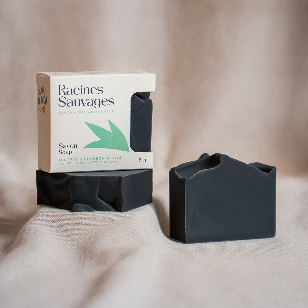 Savon Tea tree et charbon activé - Purifiant & Détoxifiant