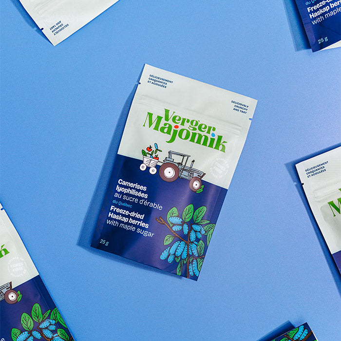 Camerises lyophilisées au sucre d’érable