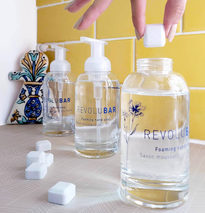 Foaming hand soap tablet