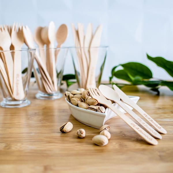 Compostable wooden utensils (box of 12)
