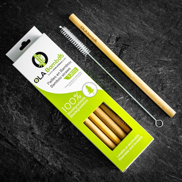 Bamboo straws - Box of 6