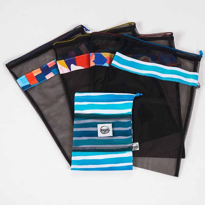 Set of fruit & vegetable bags - Black mesh