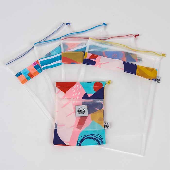 Set of fruit & vegetable bags - White net