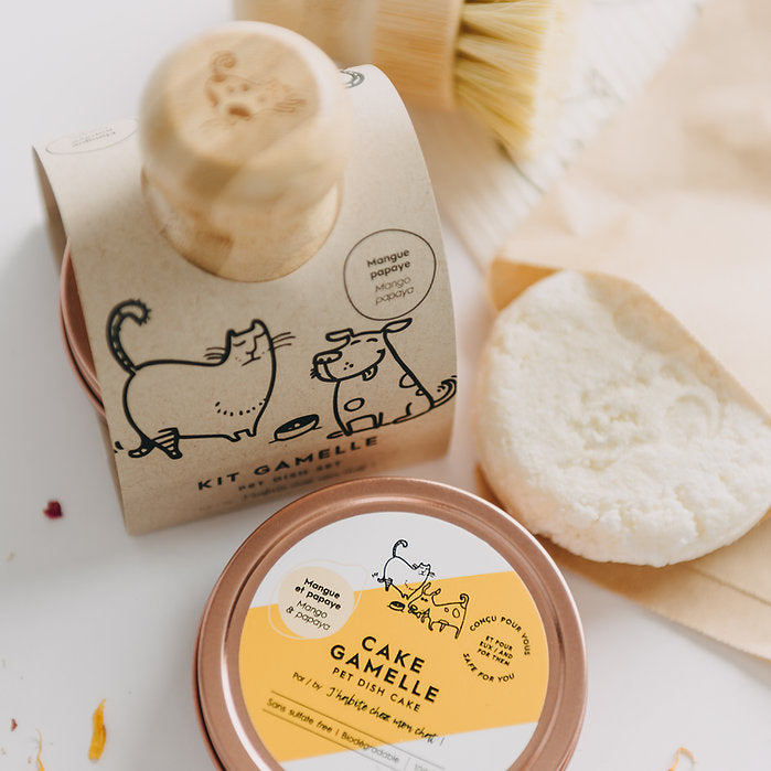 Bowl cleaner - Mango & Papaya (cake + dish brush)