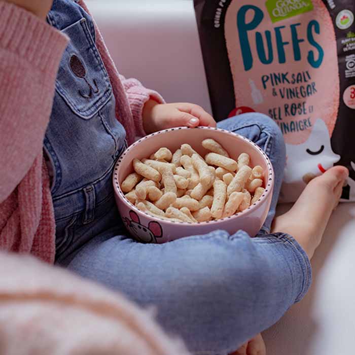Puffs au quinoa sans gluten & véganes - Sel rose & Vinaigre