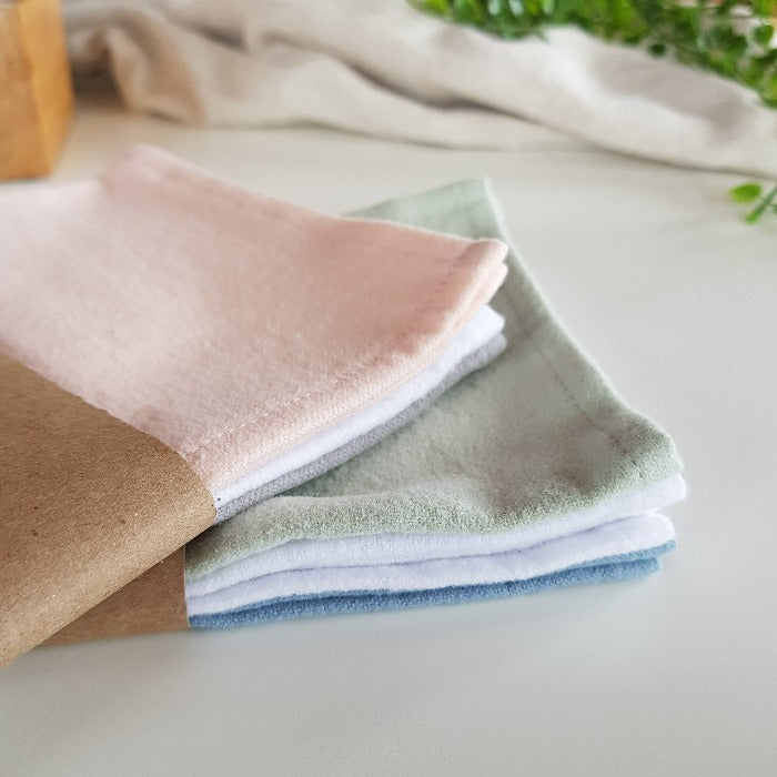 Organic Cotton Flannel Handkerchiefs - Set of 4