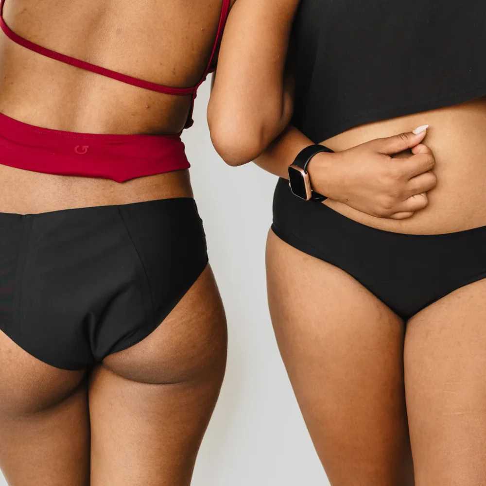 Culotte menstruelle - Taille Basse Sans Couture Noir