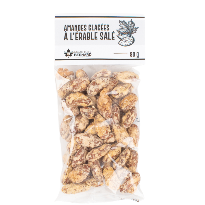 Amandes glacées à l'érable salé face