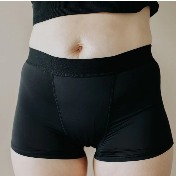 Culotte menstruelle - Boxer en Nylon recyclé Noir