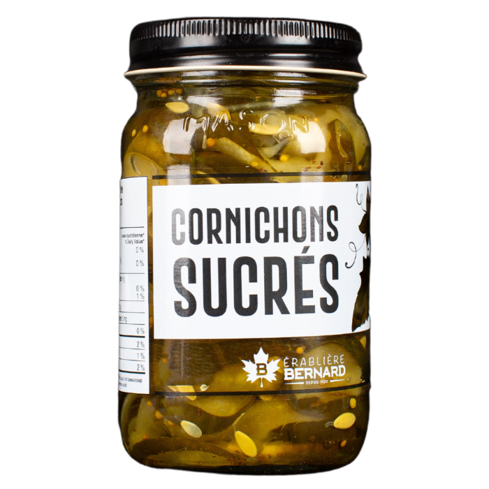 Cornichons sucrés face
