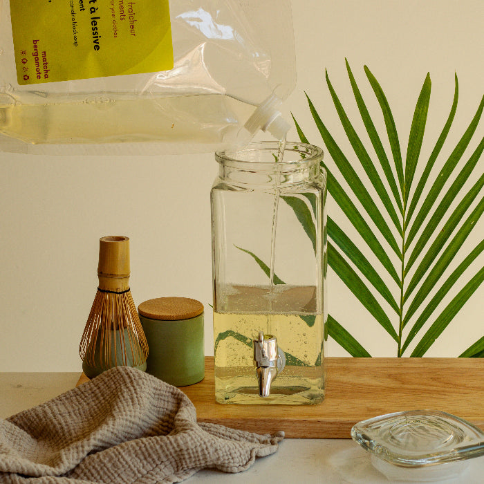 Détergent à lessive à base de savon noir caméline matcha 