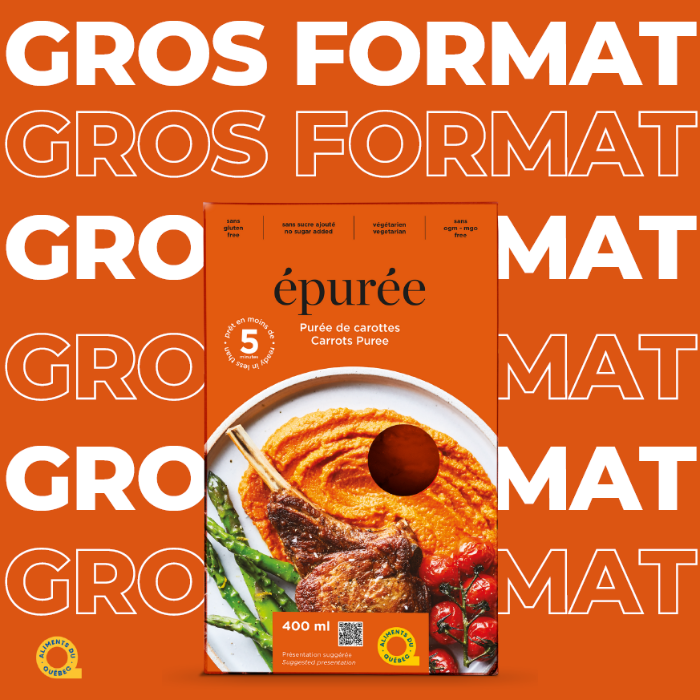 Gros format - 5 kg de purées de légumes - livraison gratuite!