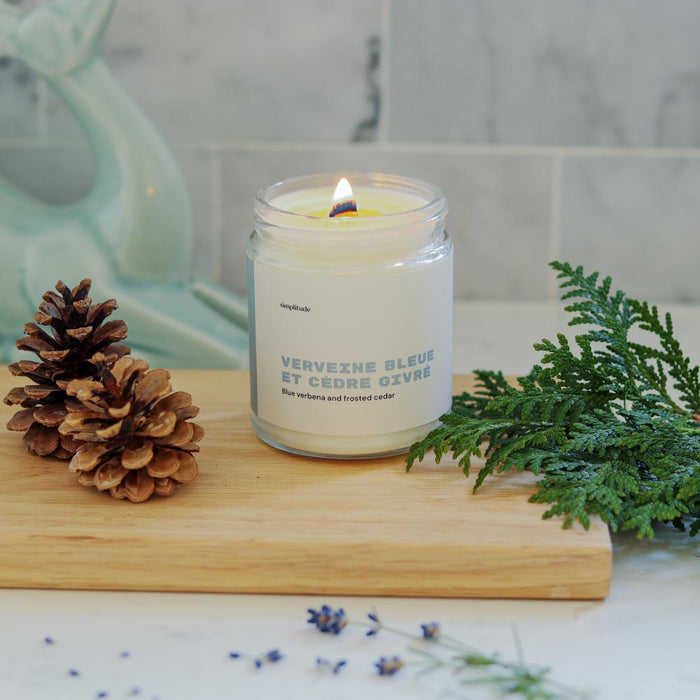 Candle - Blue verbena and frosted cedar