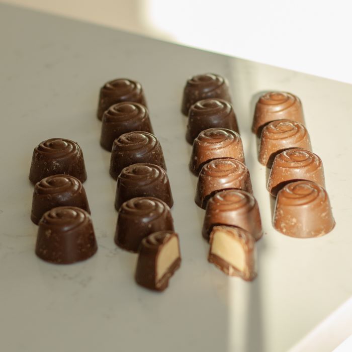 Bouchées chocolatées aux noisettes sans sucre ajouté