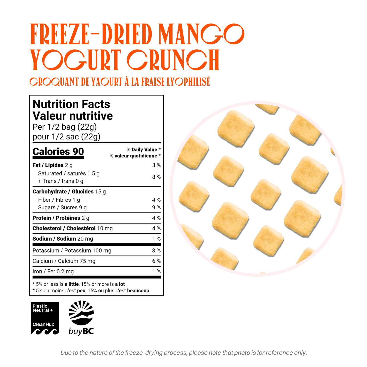 MangoYogurtCrunch freeze dried
