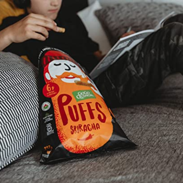 Puffs au quinoa sans gluten & véganes - Sriracha