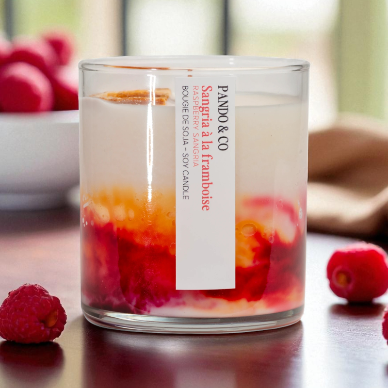 Bougie de soja - Sangria à la framboise