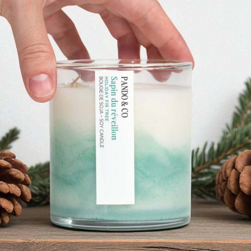 Bougie de soja - Sapin du réveillon