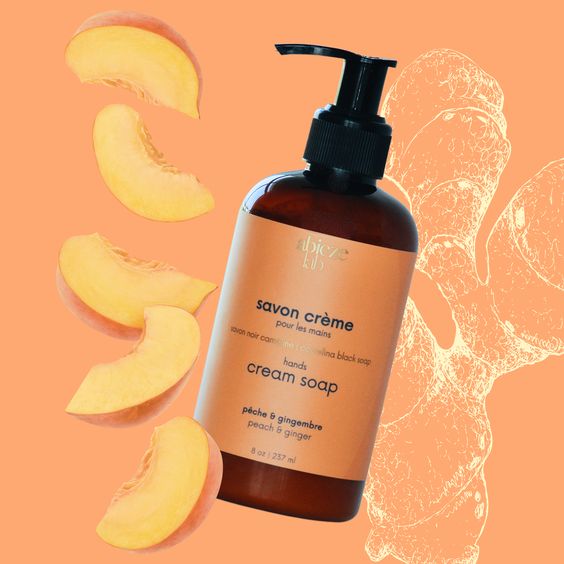 Savon et crème à mains 2 en 1 au savon noir à la caméline