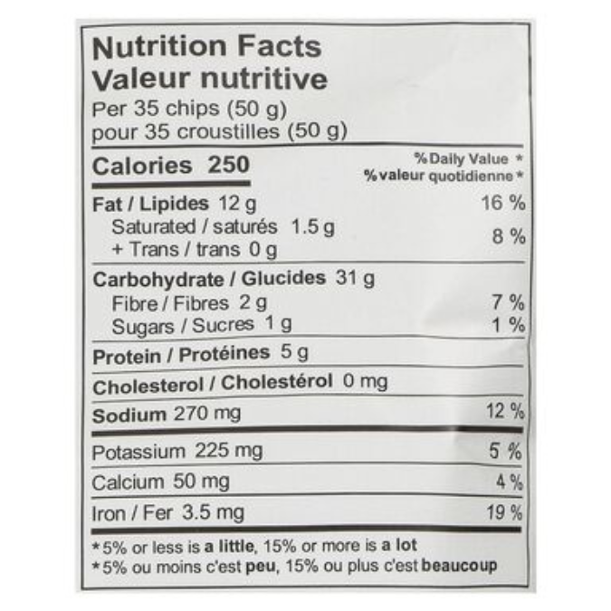 Croustilles de pois chiches sans gluten Lela's